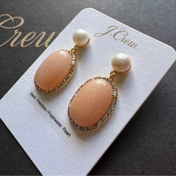 J. Crew Stone and freshwater pearl earrings - Picture 4 of 5